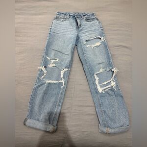 American Eagle Outfitters Light Blue Distressed Boyfriend Jeans